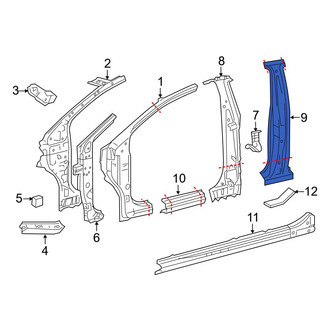 Toyota OE - Left Body B-Pillar Reinforcement