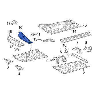 Toyota OE - Front Left Floor Pan Crossmember