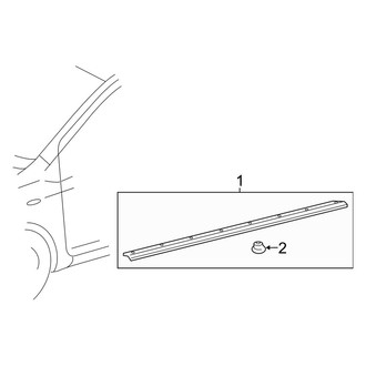 Toyota OE - Pillars, Rocker & Floor - Exterior Trim (Japan Built), (L 2 Doors)