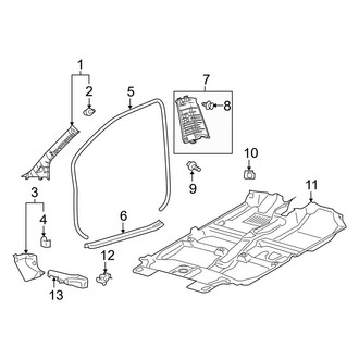 Toyota OE - Pillars, Rocker & Floor - Interior Trim (L / LE 2 Doors)