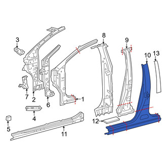 Toyota OE - Left Outer Body B-Pillar and Rocker Panel