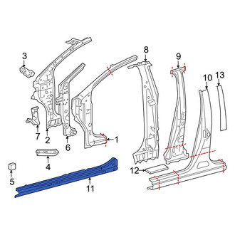 Toyota OE - Left Inner Rocker Panel