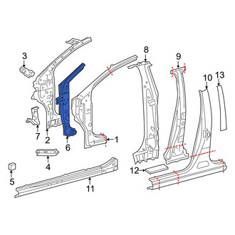 Toyota OE - Left Body A-Pillar Reinforcement
