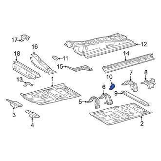 Toyota OE - Front Floor Pan Reinforcement