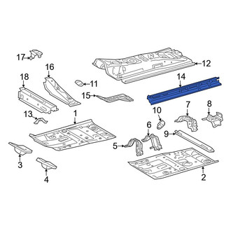Toyota OE - Left Floor Side Rail