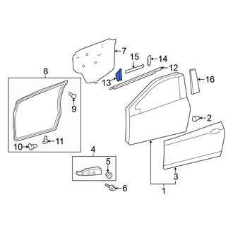 Toyota OE - Front Left Forward Door Reveal Molding