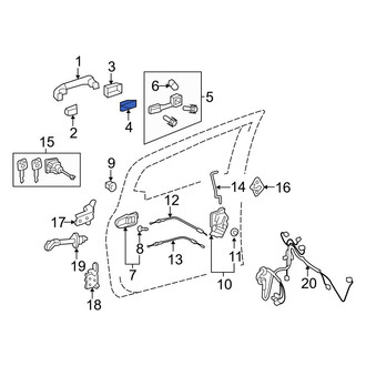 Toyota OE - Rear Exterior Door Handle Cover Gasket