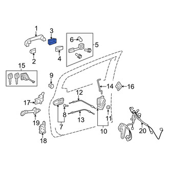 Toyota OE - Rear Exterior Door Handle Cover