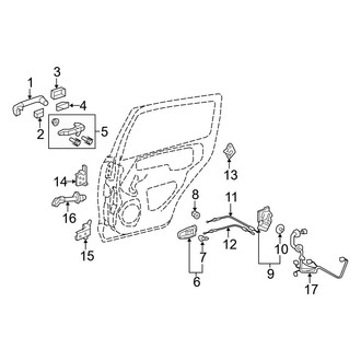 Toyota OE - Rear Door - Lock & Hardware (L / LE / SE 4 Doors)