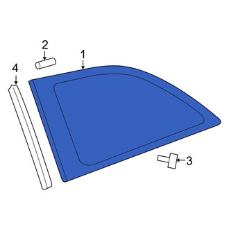 Toyota OE - Rear Left Quarter Glass