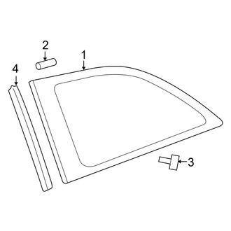 Toyota OE - Quarter Panel - Glass (L / LE 2 Doors)