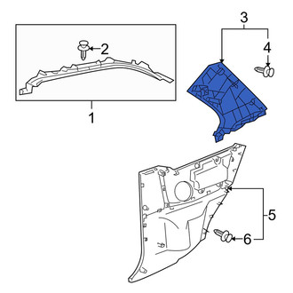 Toyota OE - Left Body C-Pillar Trim Panel