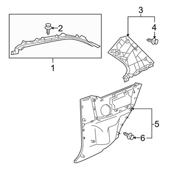 Toyota OE - Quarter Panel - Interior Trim (L / LE 2 Doors)
