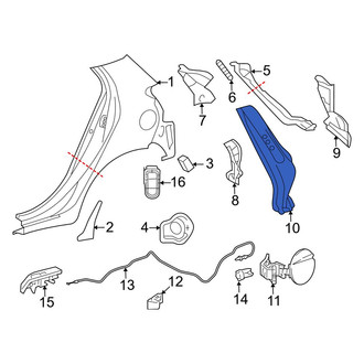 Toyota OE - Left Outer Body C-Pillar