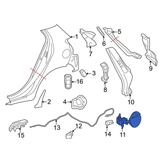Toyota OE - Rear Fuel Filler Door