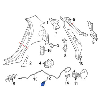 Toyota OE - Rear Fuel Door Spring
