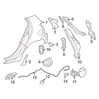 Toyota OE - Quarter Panel & Components (L / LE / SE 4 Doors)