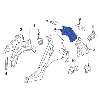Toyota OE - Left Upper Inner Body C-Pillar