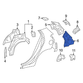 Toyota OE - Left Lower Inner Body C-Pillar