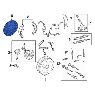 Toyota OE - Rear Left Brake Backing Plate