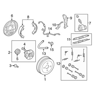 Toyota OE - Rear Suspension - Brake Components (Drum Brakes)