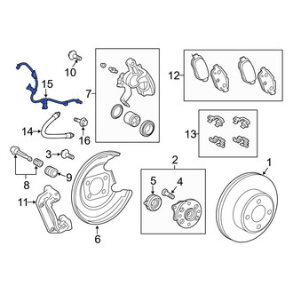Toyota OE - Rear Right ABS Wheel Speed Sensor Wiring Harness