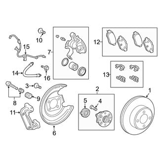 Toyota OE - Rear Suspension - Brake Components (Disc Brakes), (SE)