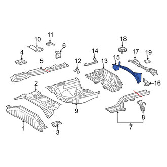 Toyota OE - Front Left Floor Pan Crossmember