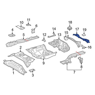 Toyota OE - Front Right Floor Pan Crossmember