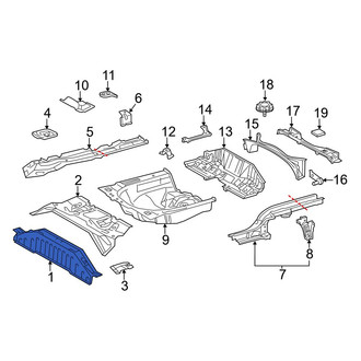 Toyota OE - Rear Center Floor Pan Crossmember