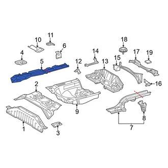 Toyota OE - Left Floor Side Rail Reinforcement