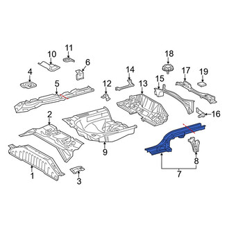 Toyota OE - Front Left Frame Side Member
