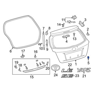 Toyota OE - Rear Deck Lid Stop Buffer