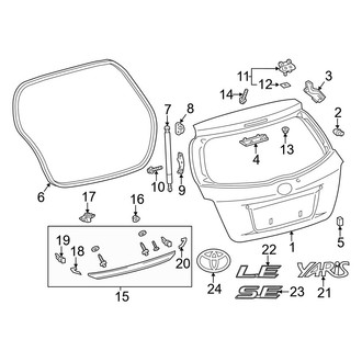 Toyota OE - Lift Gate - Gate & Hardware