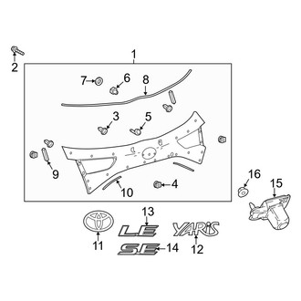 Toyota OE - Lift Gate - Exterior Trim