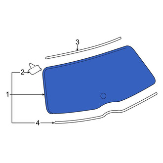 Toyota OE - Rear Liftgate Glass