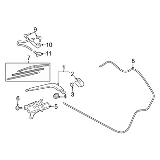 Toyota OE - Lift Gate - Wiper & Washer Components