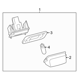 Toyota OE - Rear Lamps - License Lamps