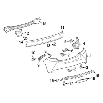 Toyota OE - Rear Bumper - Bumper & Components