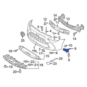 Toyota OE - Front Right Bumper Cover Support Rail