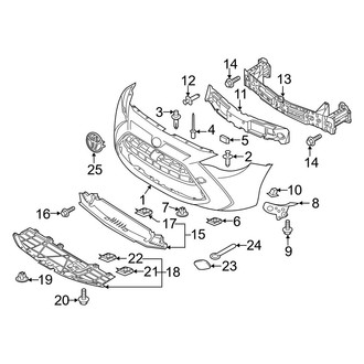Toyota OE - Front Bumper & Grille - Bumper & Components