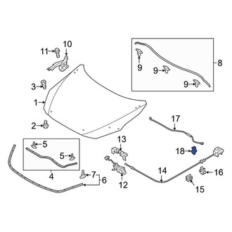 Toyota OE - Hood & Trunk Prop Rod Bracket
