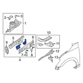 Toyota OE - Front Left Frame Side Member Assembly