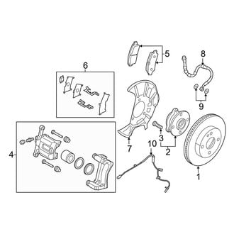 Toyota OE - Front Suspension - Brake Components