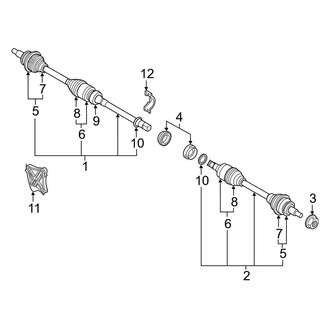 Toyota OE - Front Suspension - Drive Axles