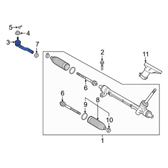 Toyota OE - Left Outer Steering Tie Rod End