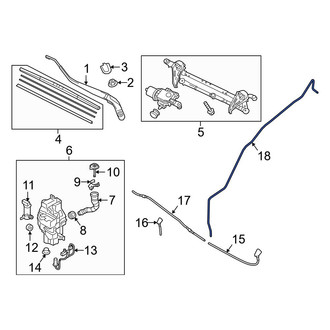 Toyota OE - Front Lower Windshield Washer Hose