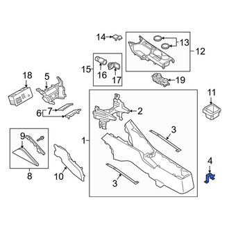 Toyota OE - Rear Console Bracket