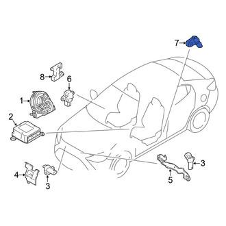 Toyota OE - Rear Air Bag Impact Sensor