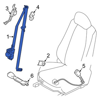 Toyota OE - Front Left Seat Belt Lap and Shoulder Belt